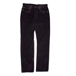 Vintage Levis Corduroy Pants Mens 33x34 Black Straight Leg Y2K